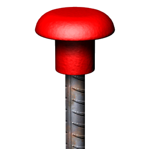 Tapón de plástico para protección de extremo de armadura Tapón de plástico para protección de extremo de armadura