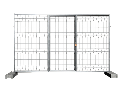 Valla trasladable con puerta incorporada