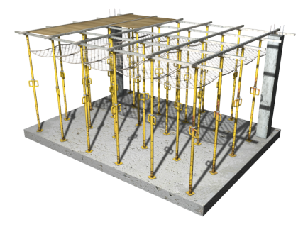 Red de seguridad bajo losa con sistema de cimbra continuo Red de seguridad bajo losa con sistema de cimbra continuo